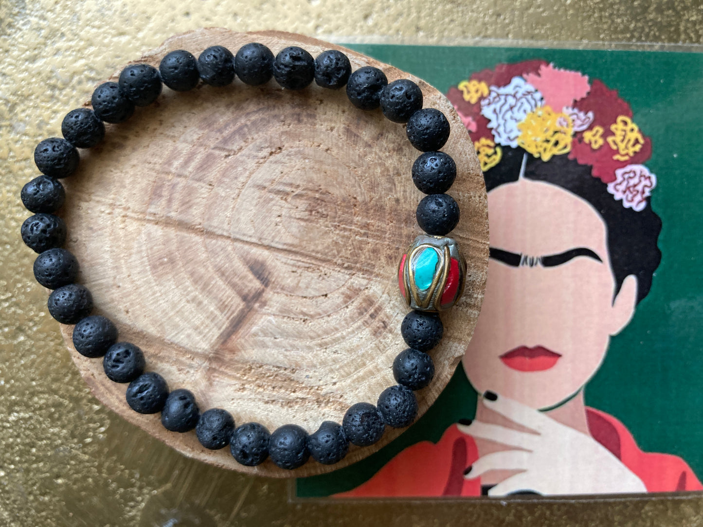 Bracciale con elastico e pietre