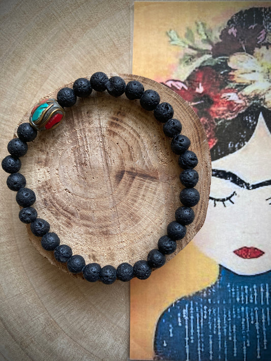 Bracciale con elastico e pietre