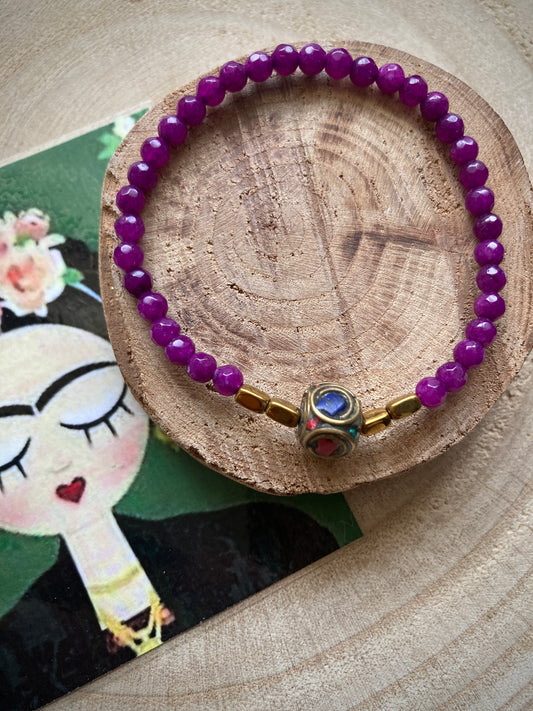 Bracciale con elastico e pietre