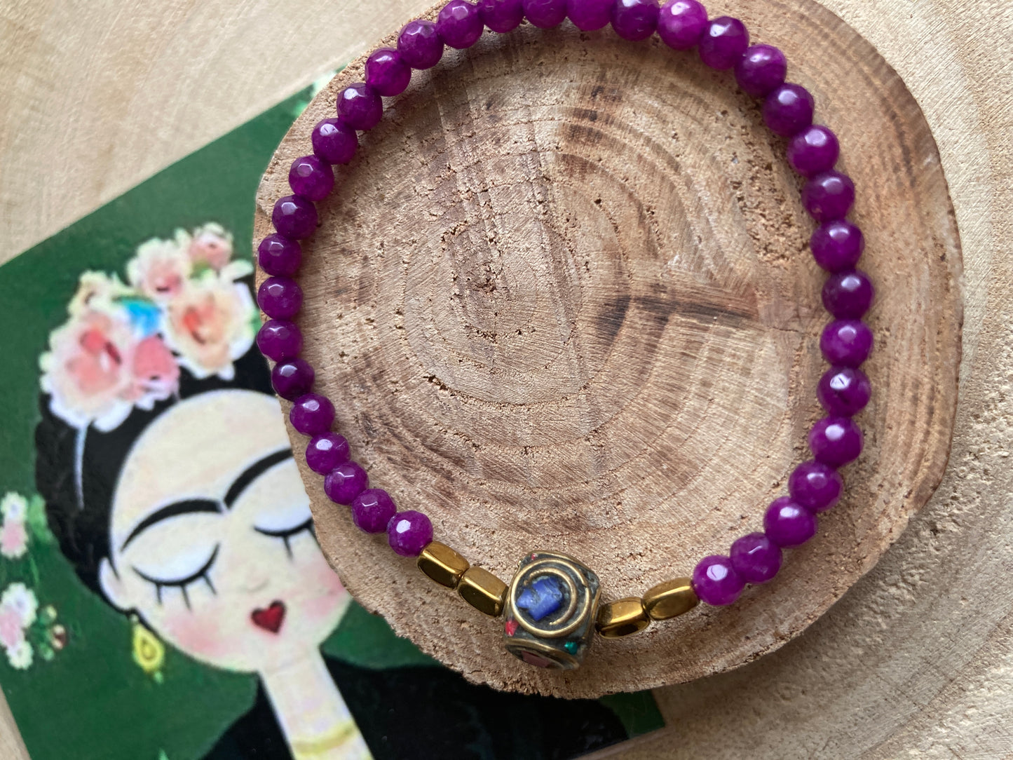 Bracciale con elastico e pietre