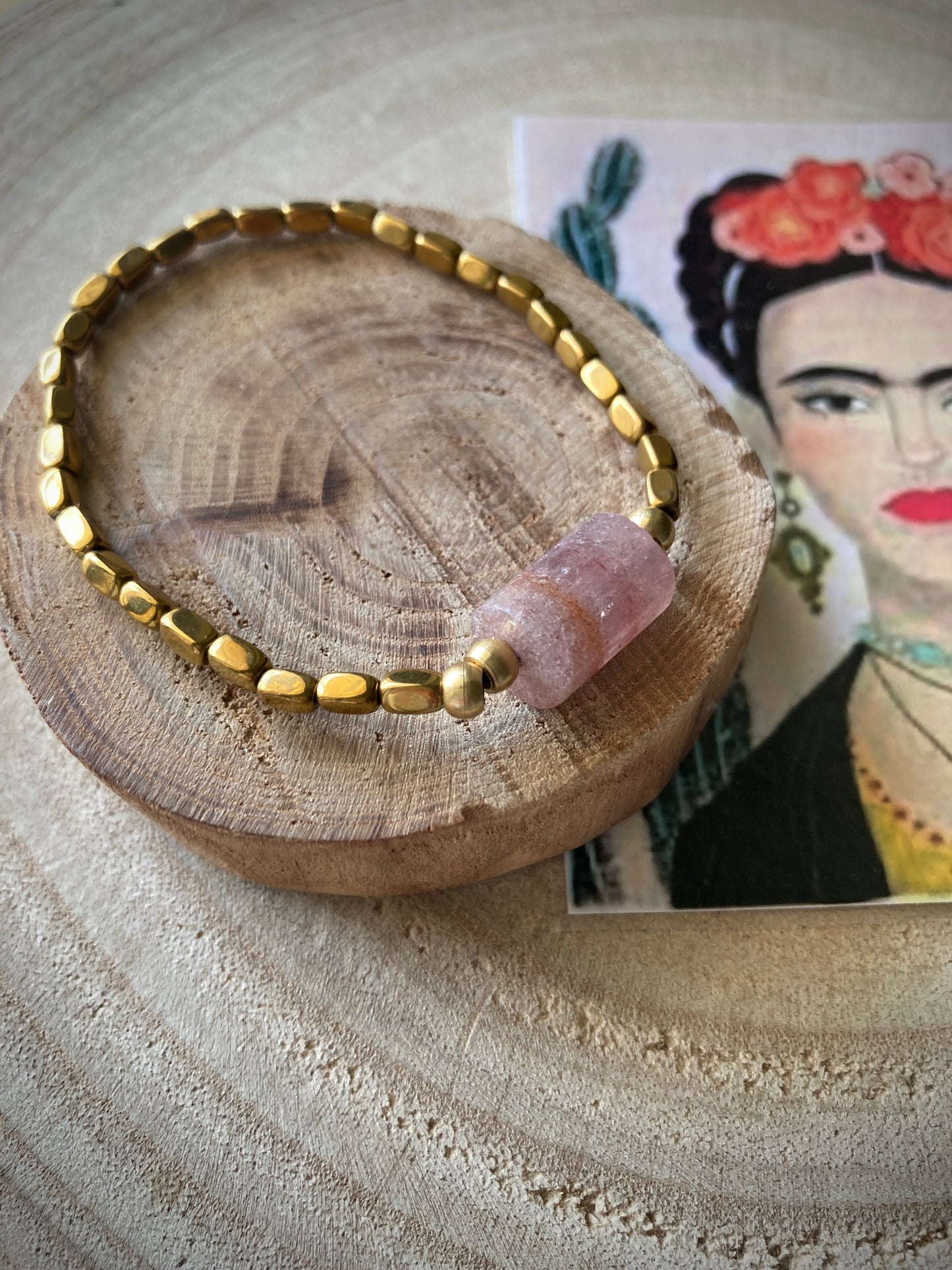 Bracciale con elsatico e pietre dure