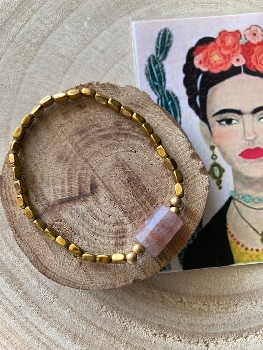 Bracciale con elsatico e pietre dure