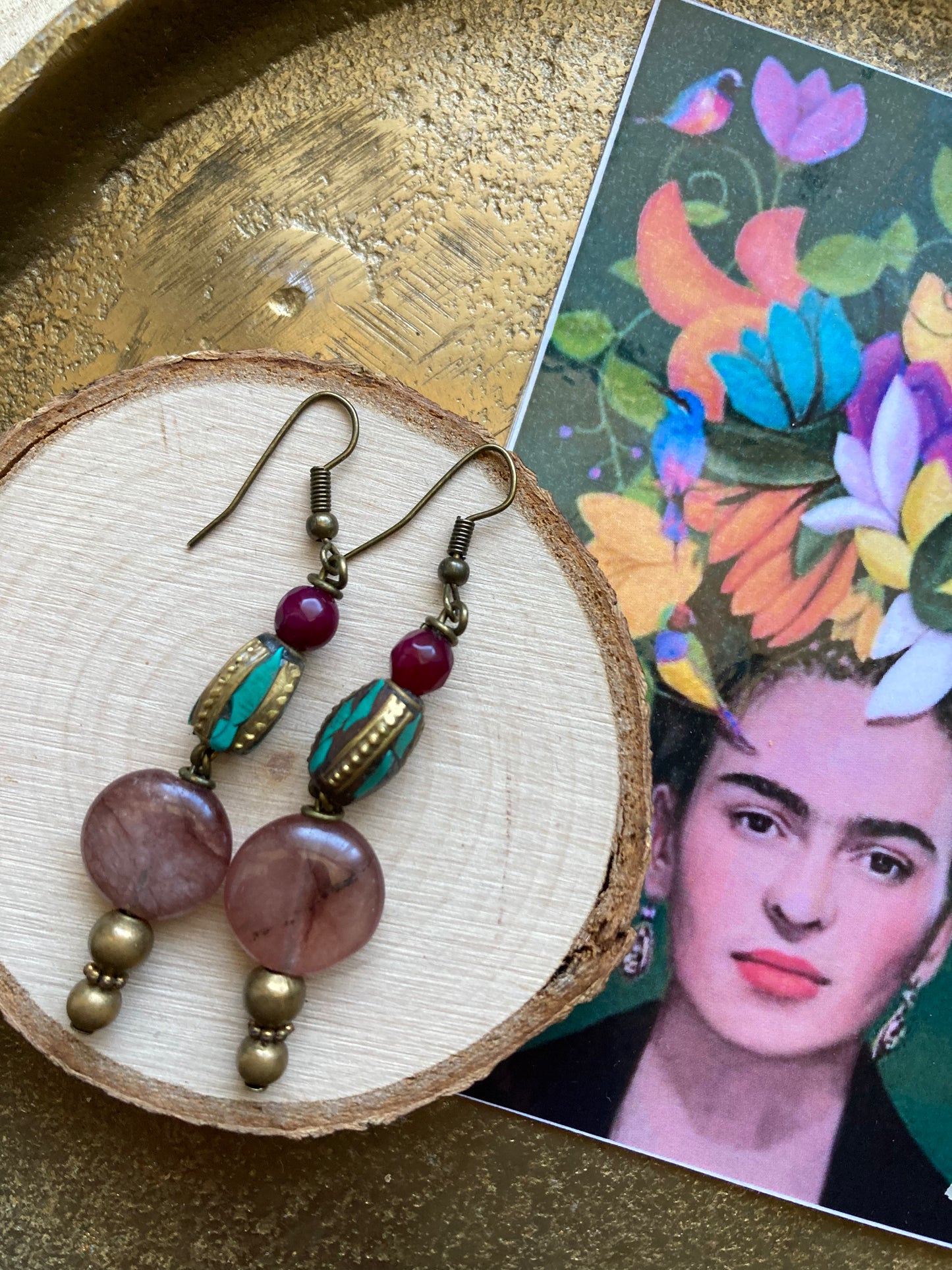 Orecchini pendenti pezzo unico