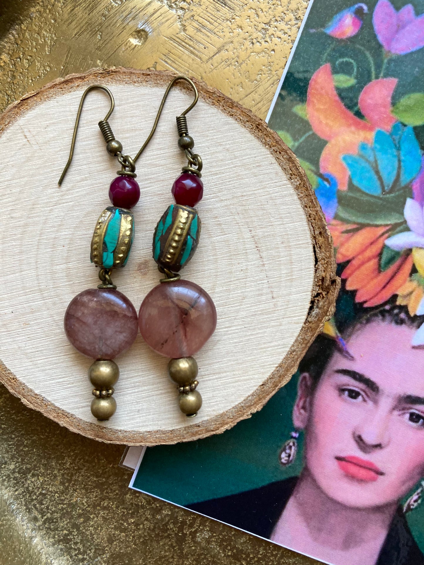 Orecchini pendenti pezzo unico