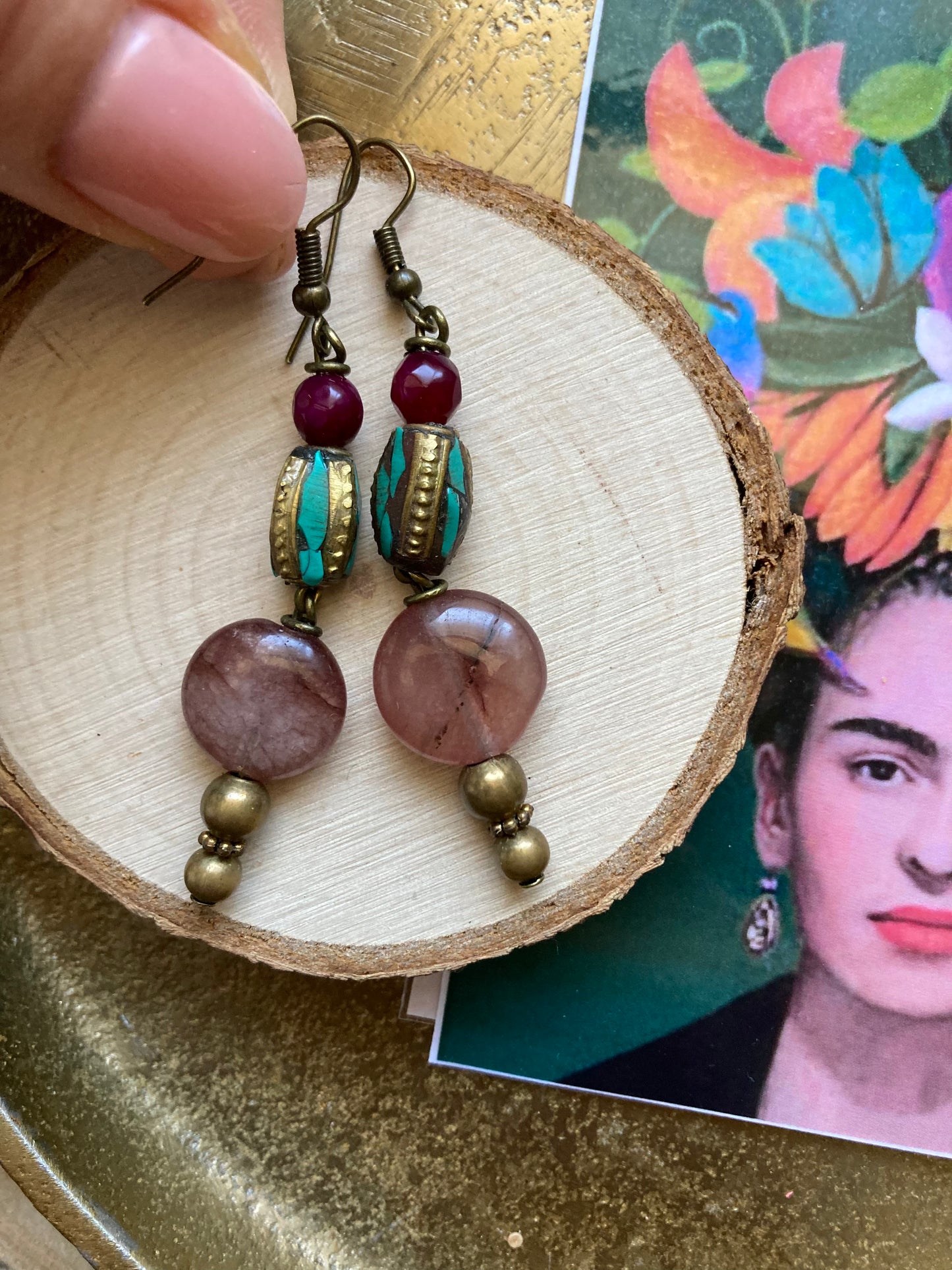 Orecchini pendenti pezzo unico