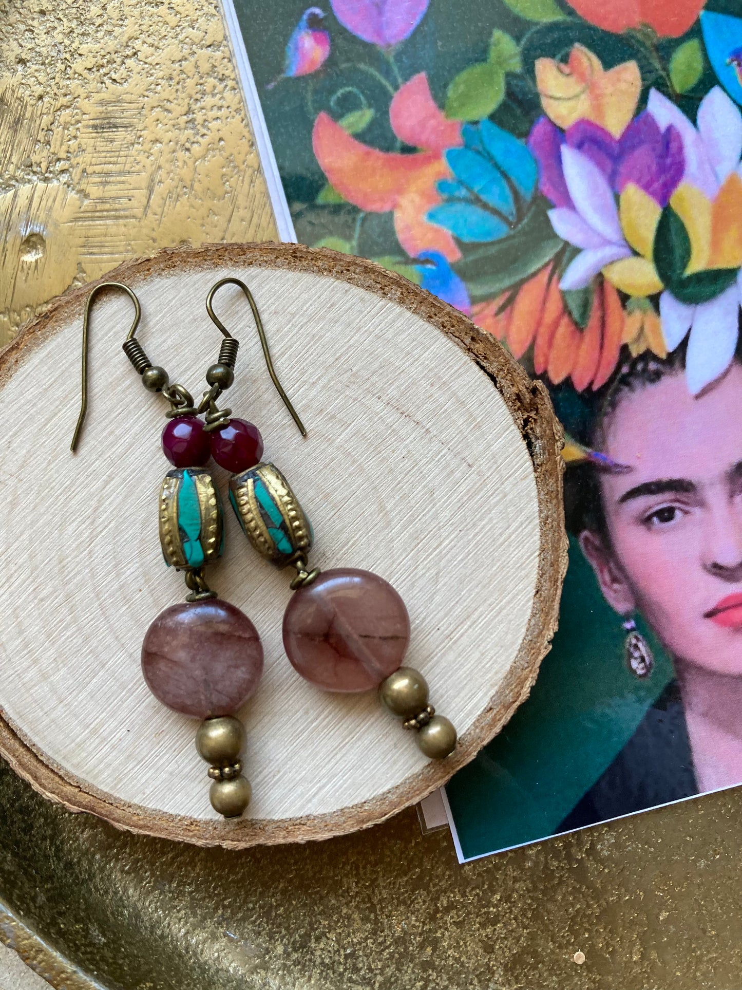 Orecchini pendenti pezzo unico