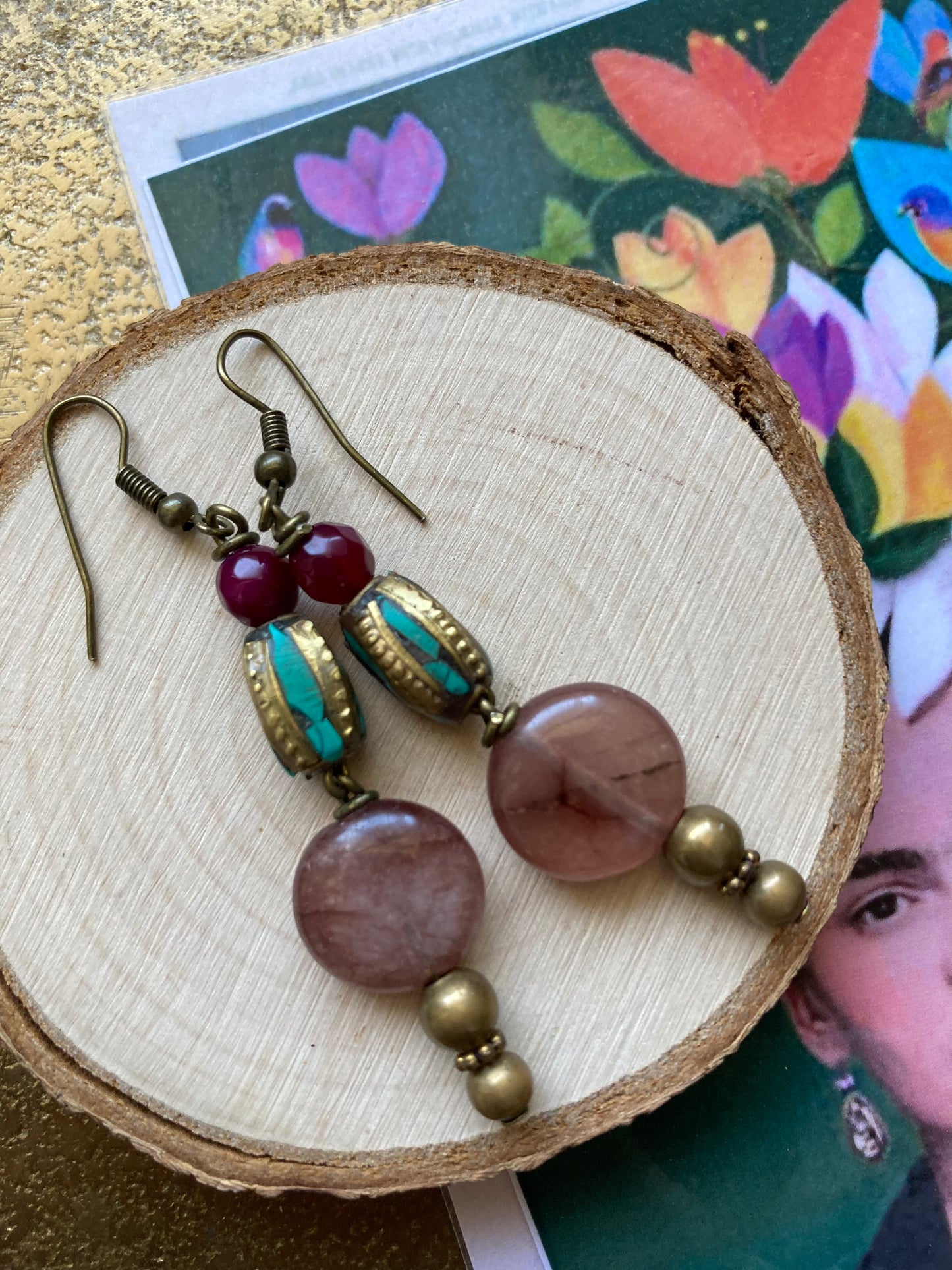 Orecchini pendenti pezzo unico