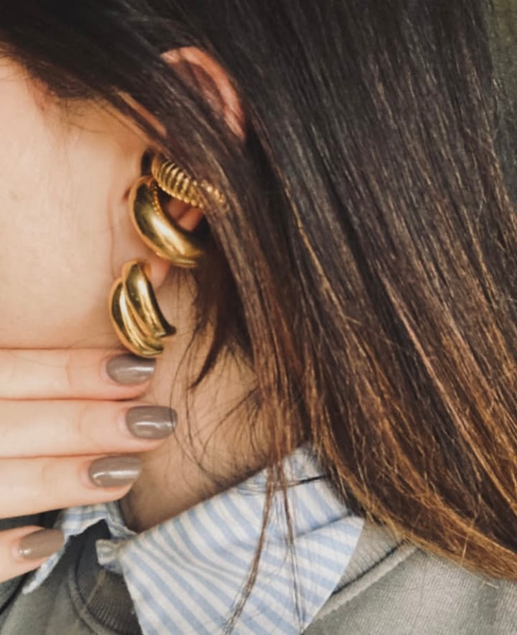 Orecchino Cuff Chunky Liscio