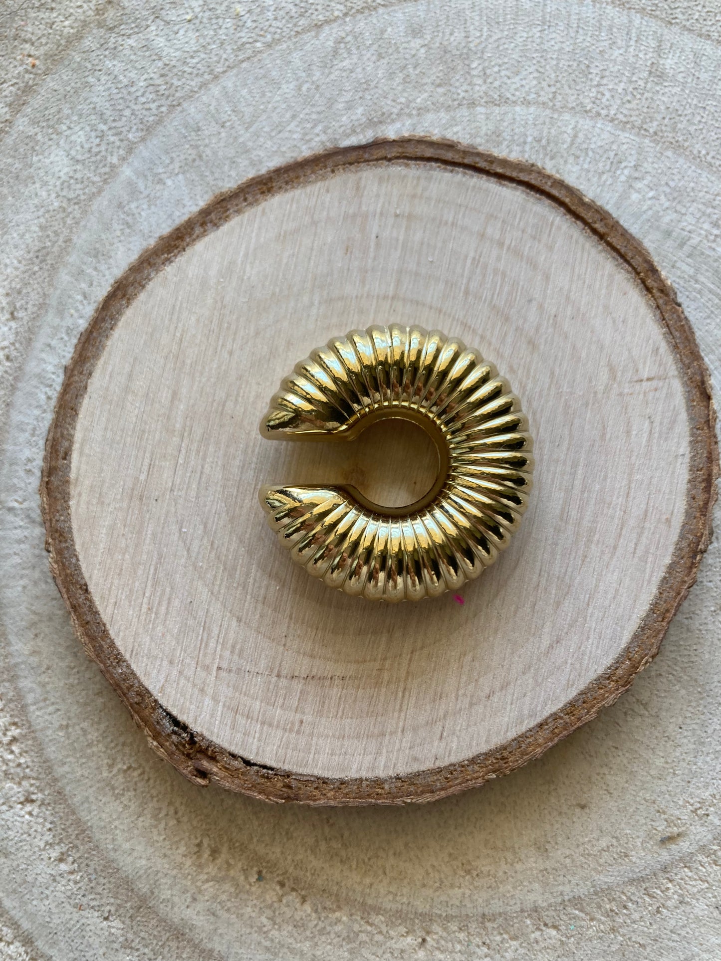 Orecchino Cuff Chunky Zigrinato