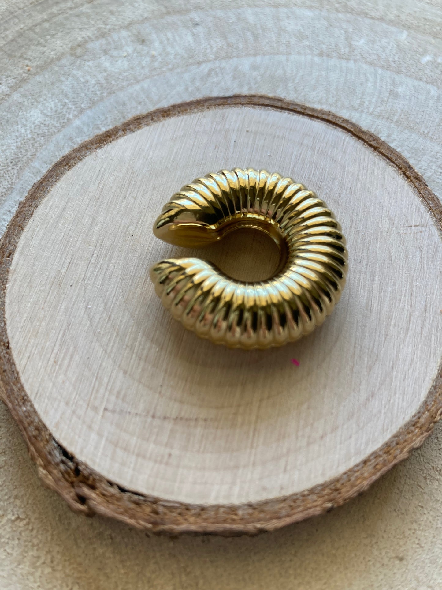 Orecchino Cuff Chunky Zigrinato