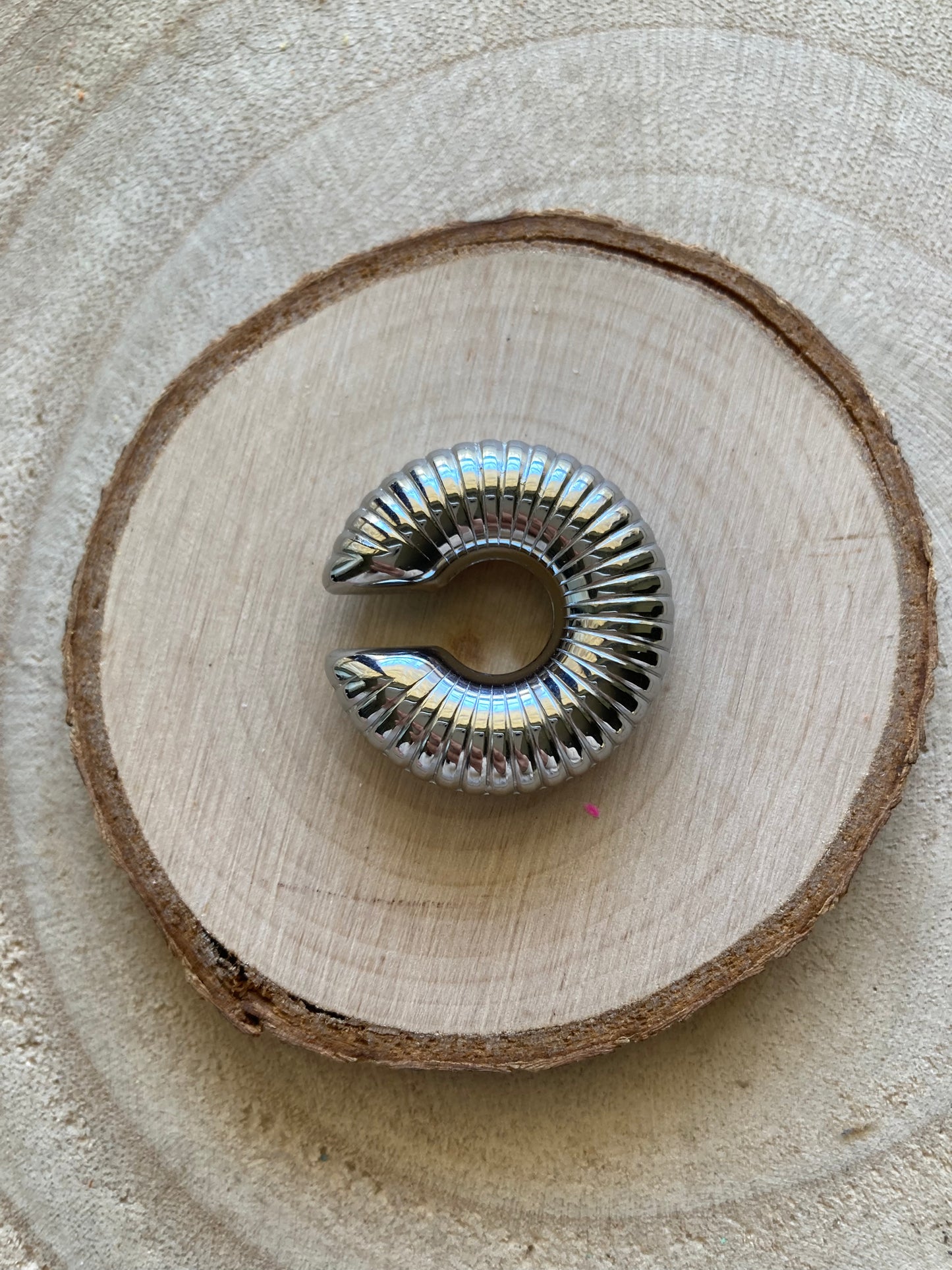 Orecchino Cuff Chunky Zigrinato