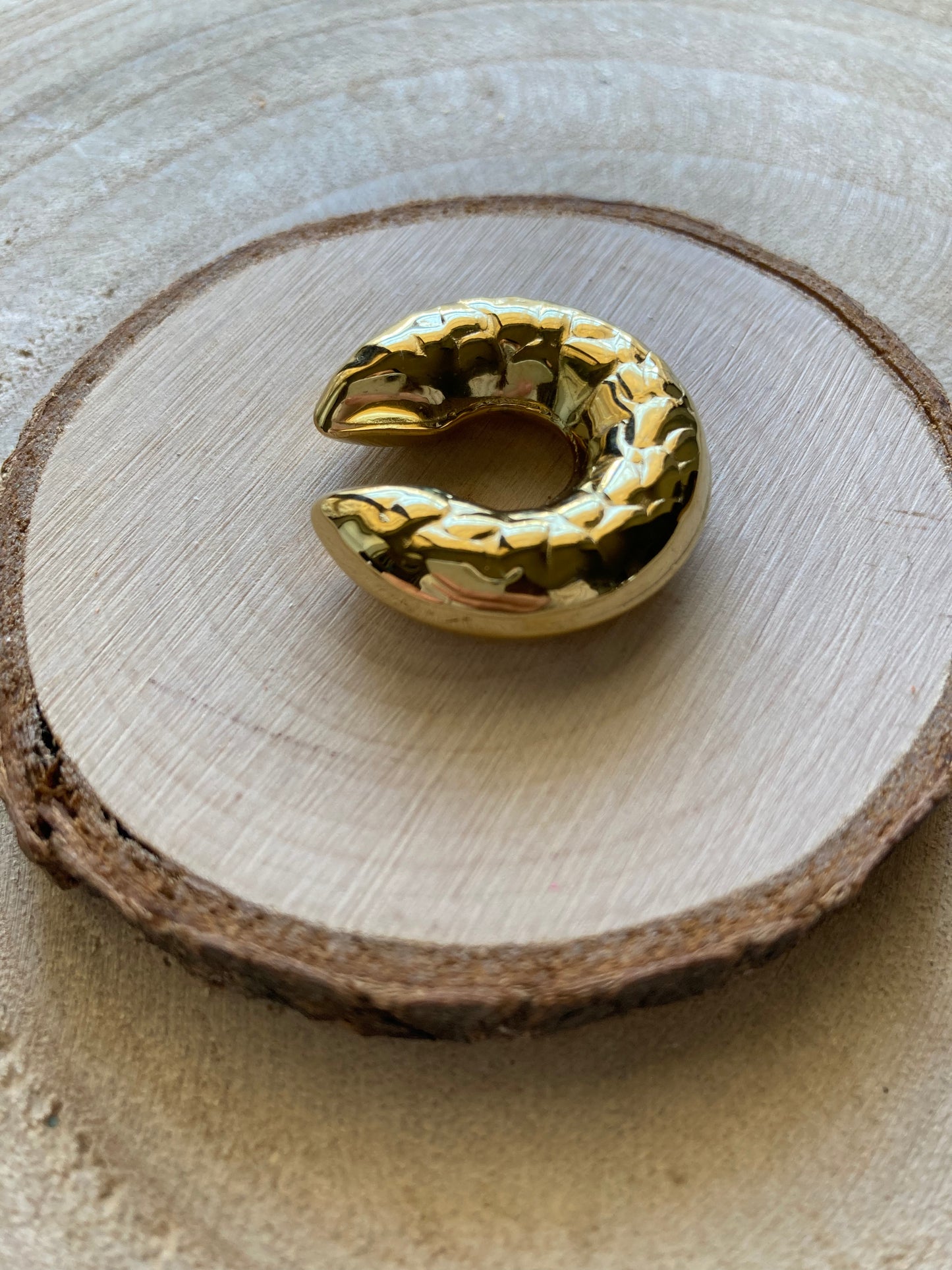 Orecchino Cuff Chunky martellato