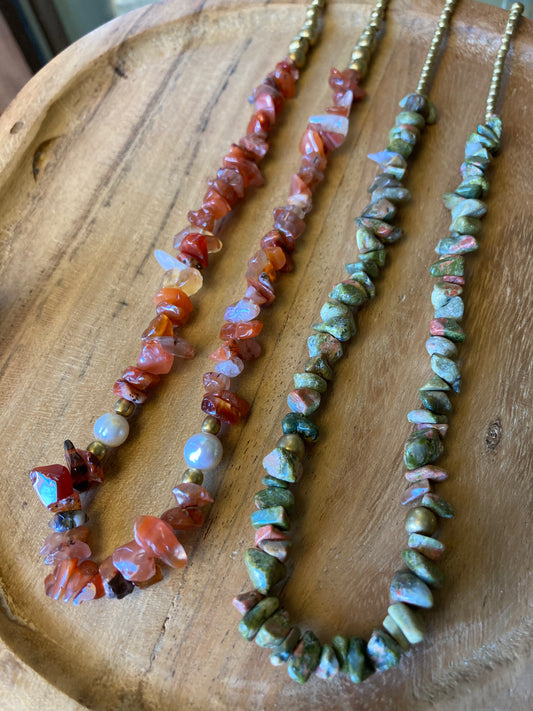 Collana Chips In Pietra Dura Pezzo Unico