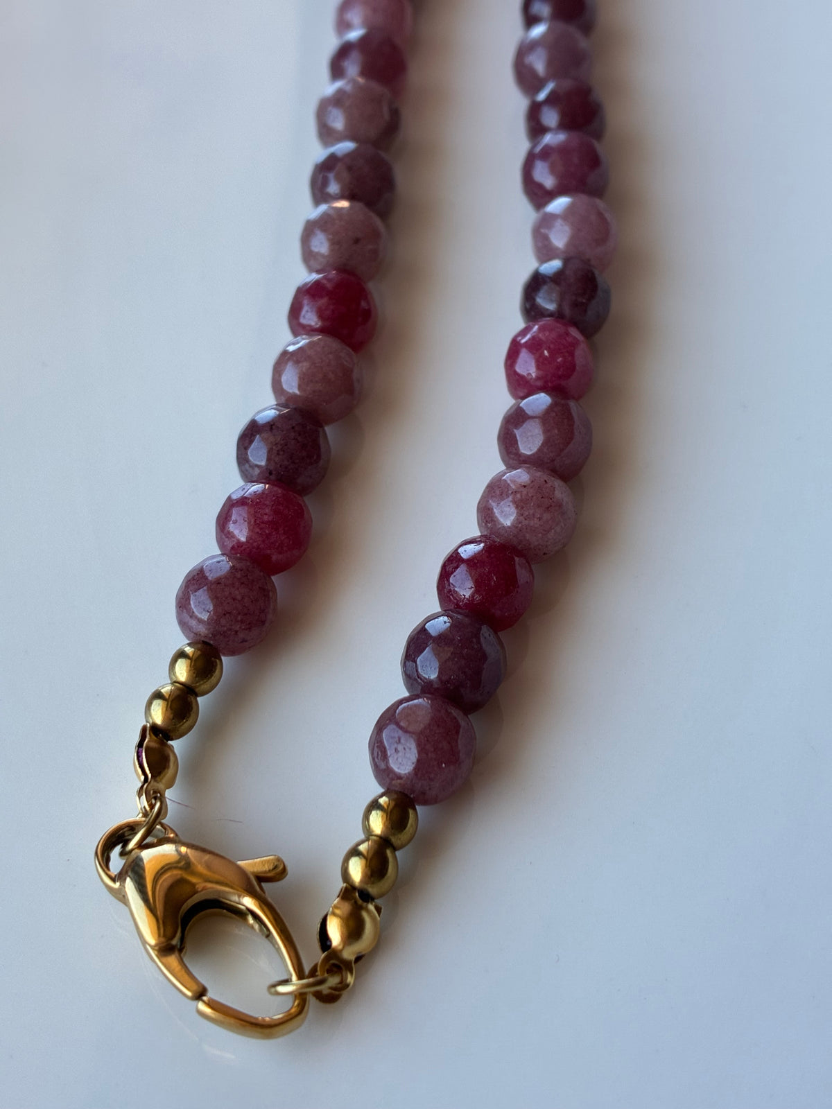 Collana con Pietre di Giada Multicolor