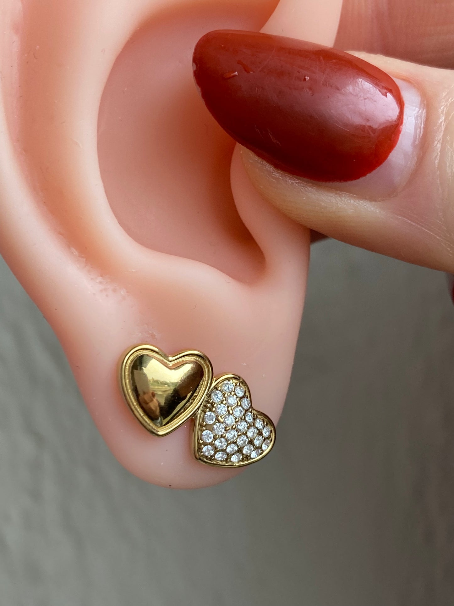 Orecchini Doppio Cuore