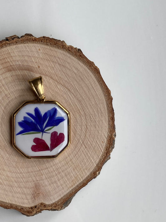 Ciondolo Due Cuori Ottagonale