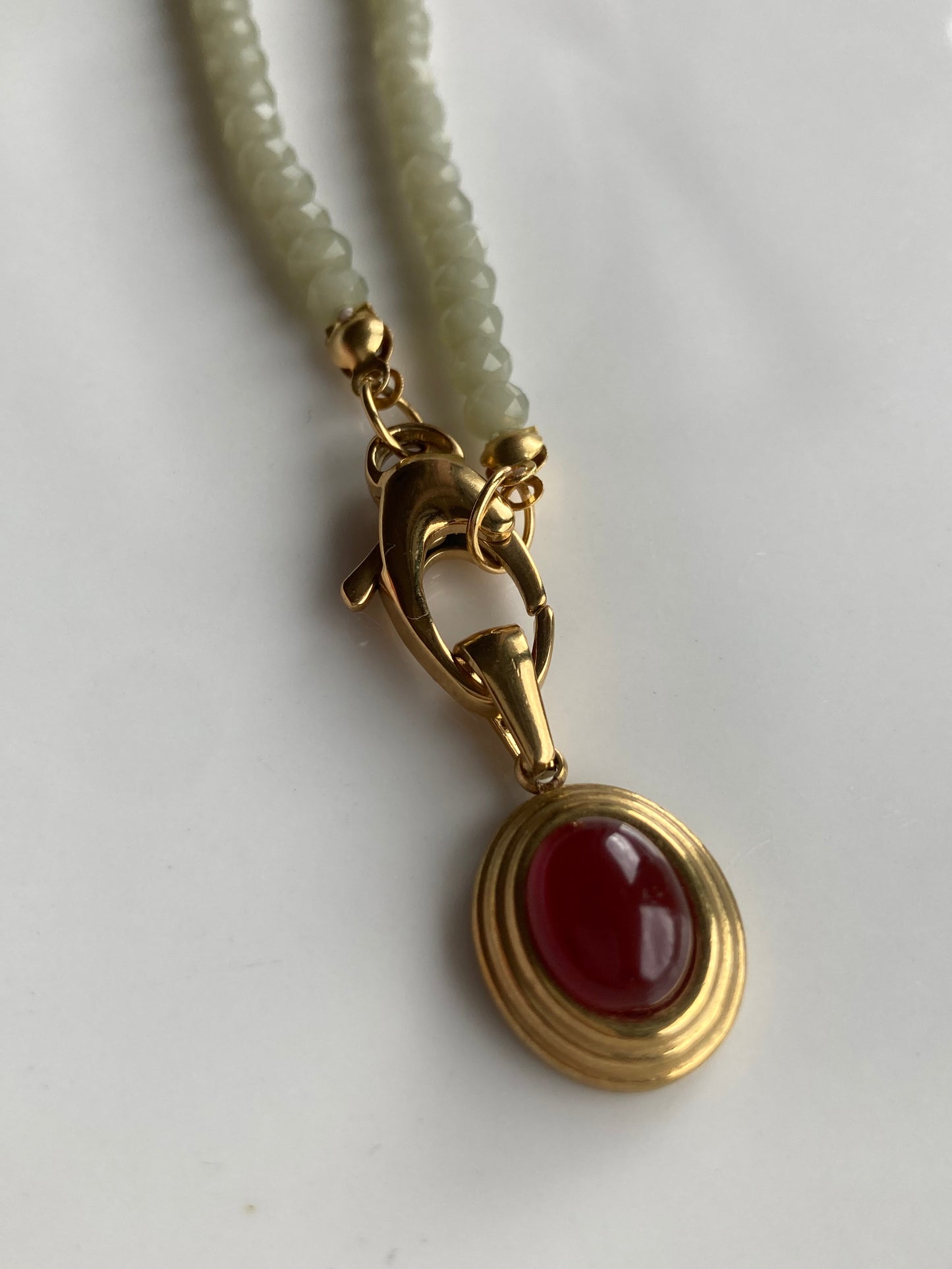 Collana Cristallini con Pendente Corniola