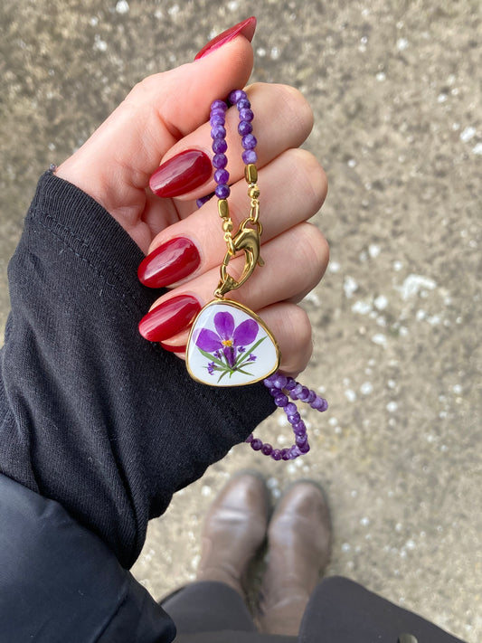 Collana Petalo Viola