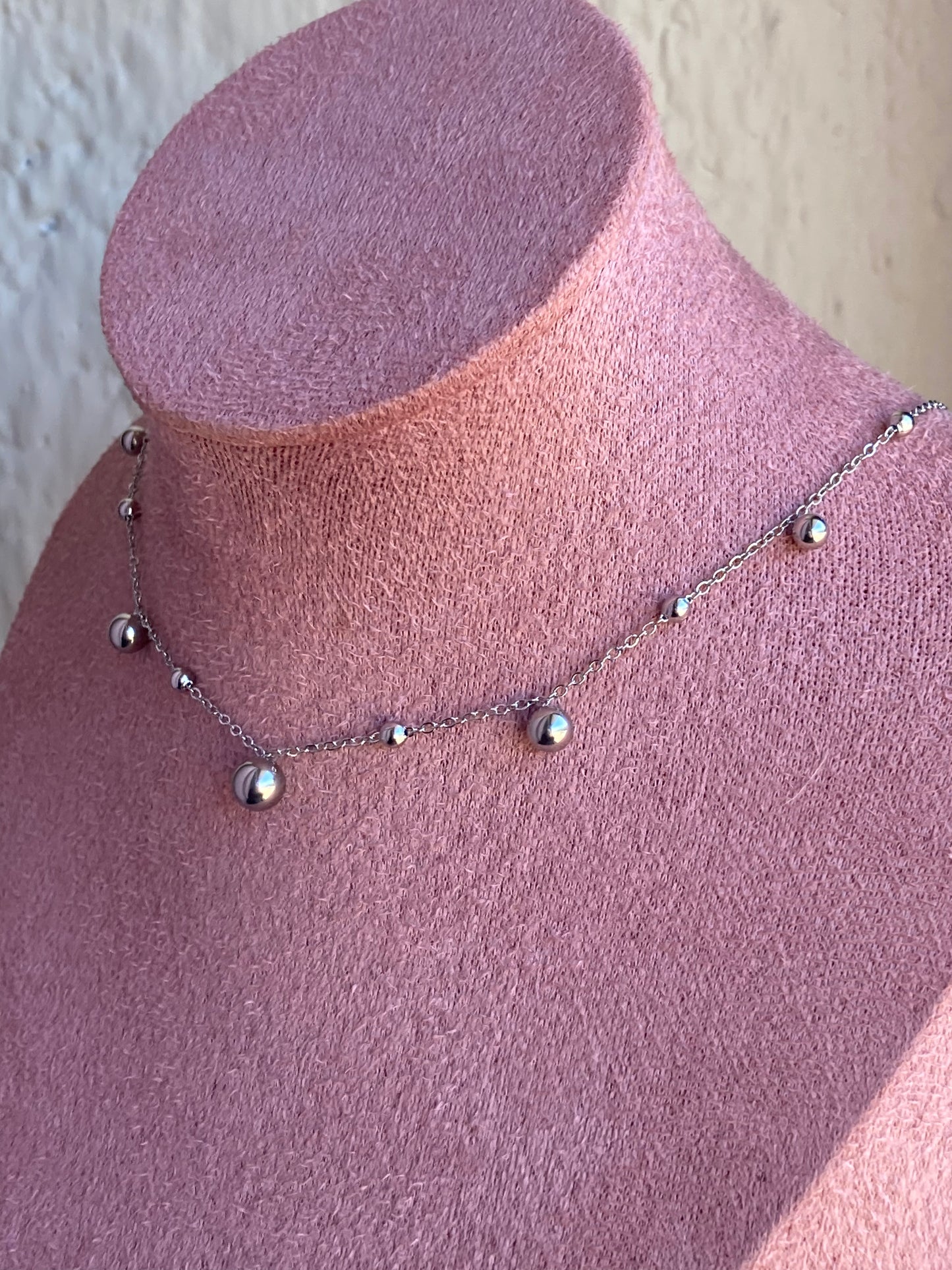 Collana Multi Balls Argento