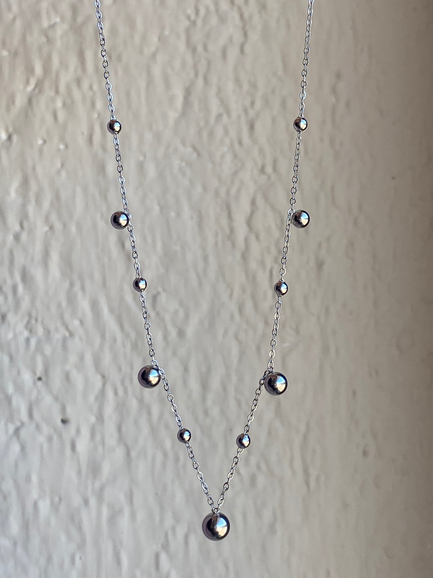 Collana Multi Balls Argento