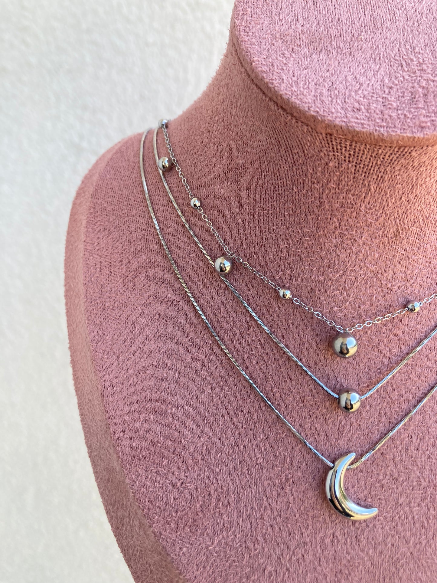 Collana Multi Balls Argento