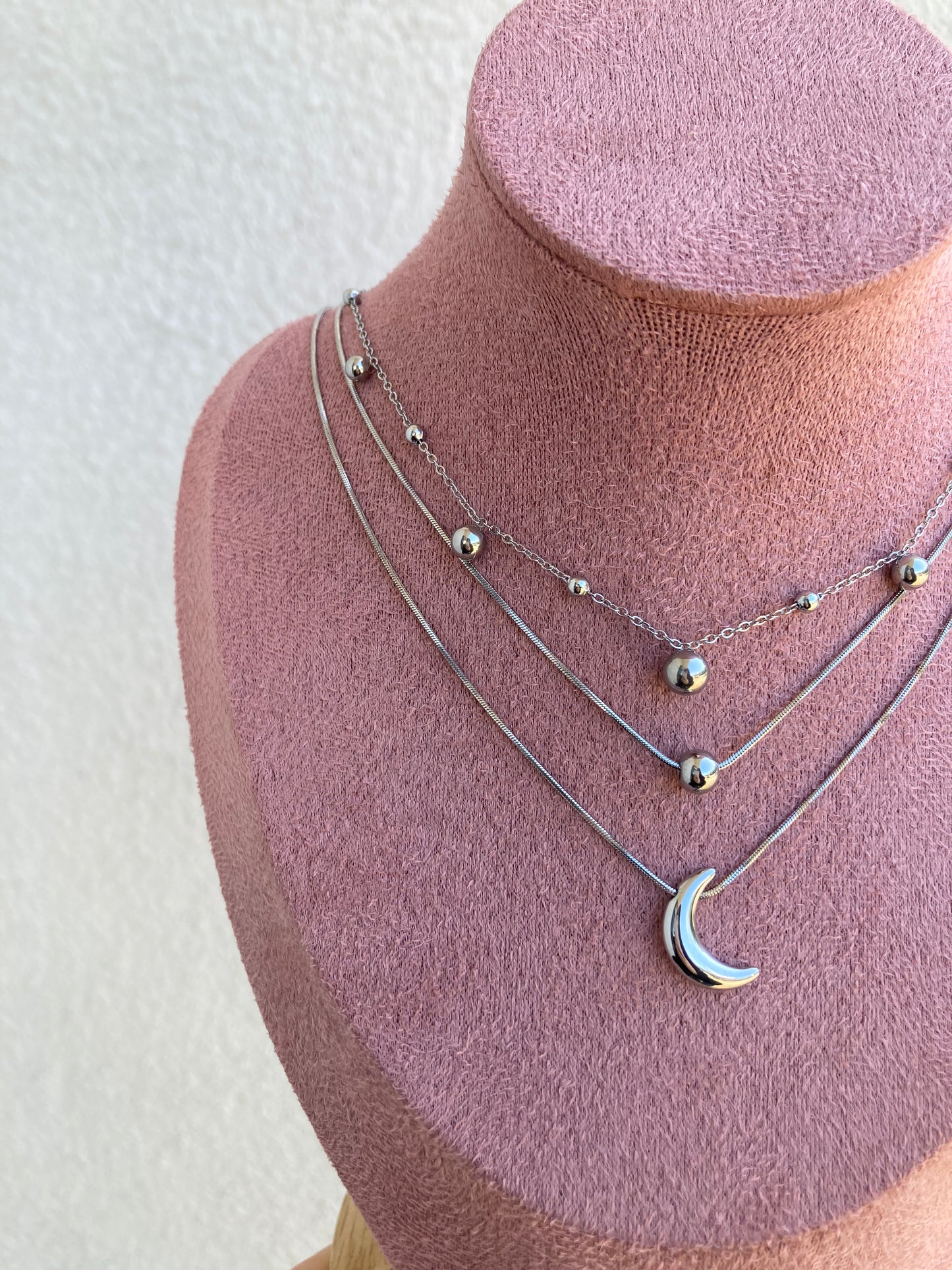 Collana Multi Balls Argento