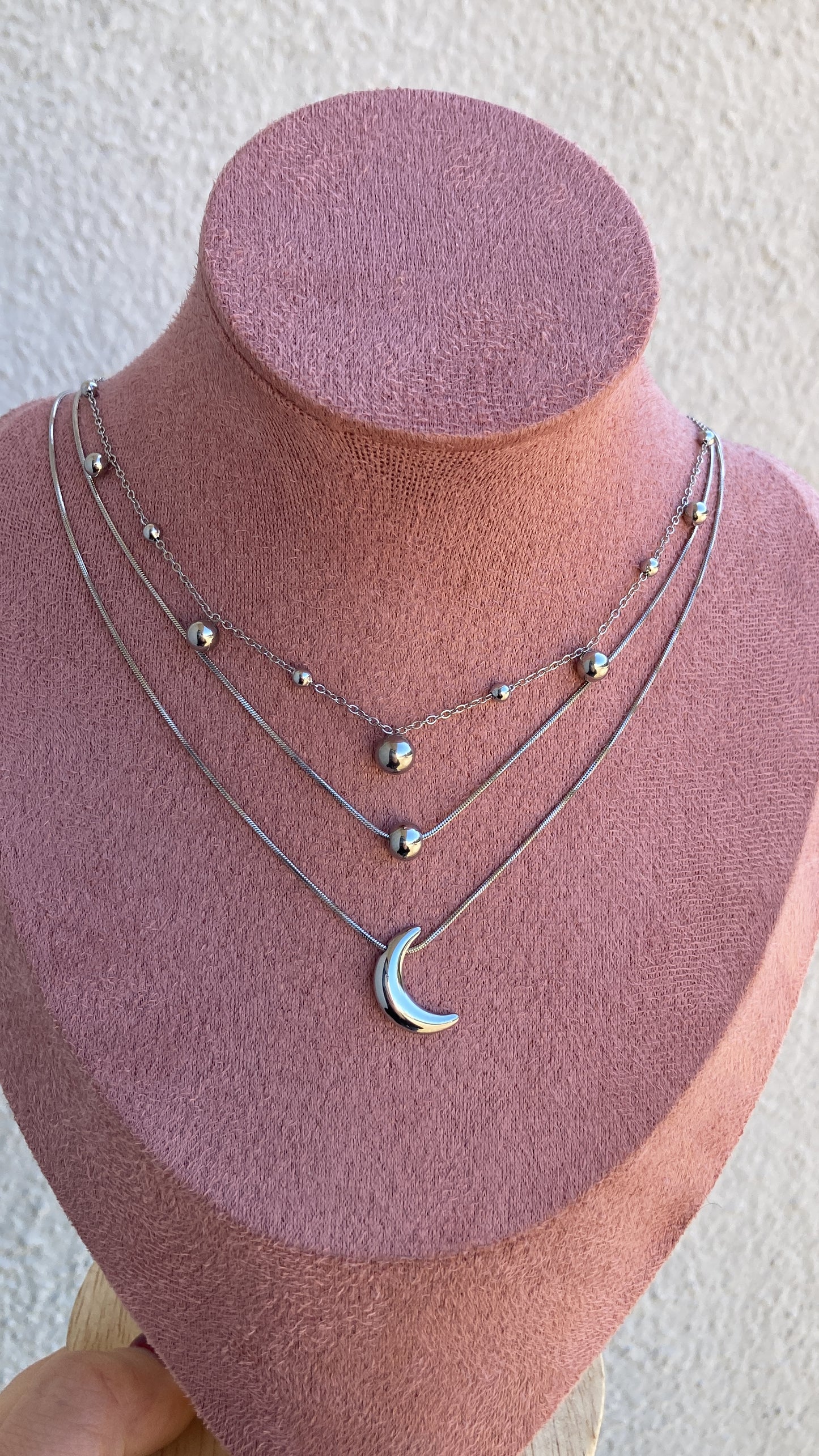 Collana Multi Balls Argento
