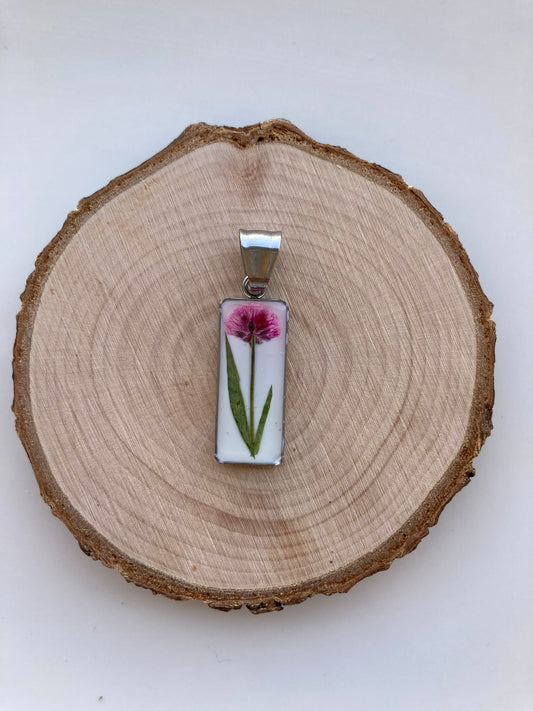 Ciondolo Pink Flower Silver