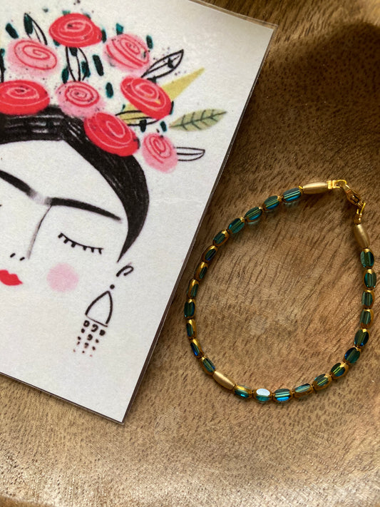 Bracciale Cristalli Azzurro Trasparente