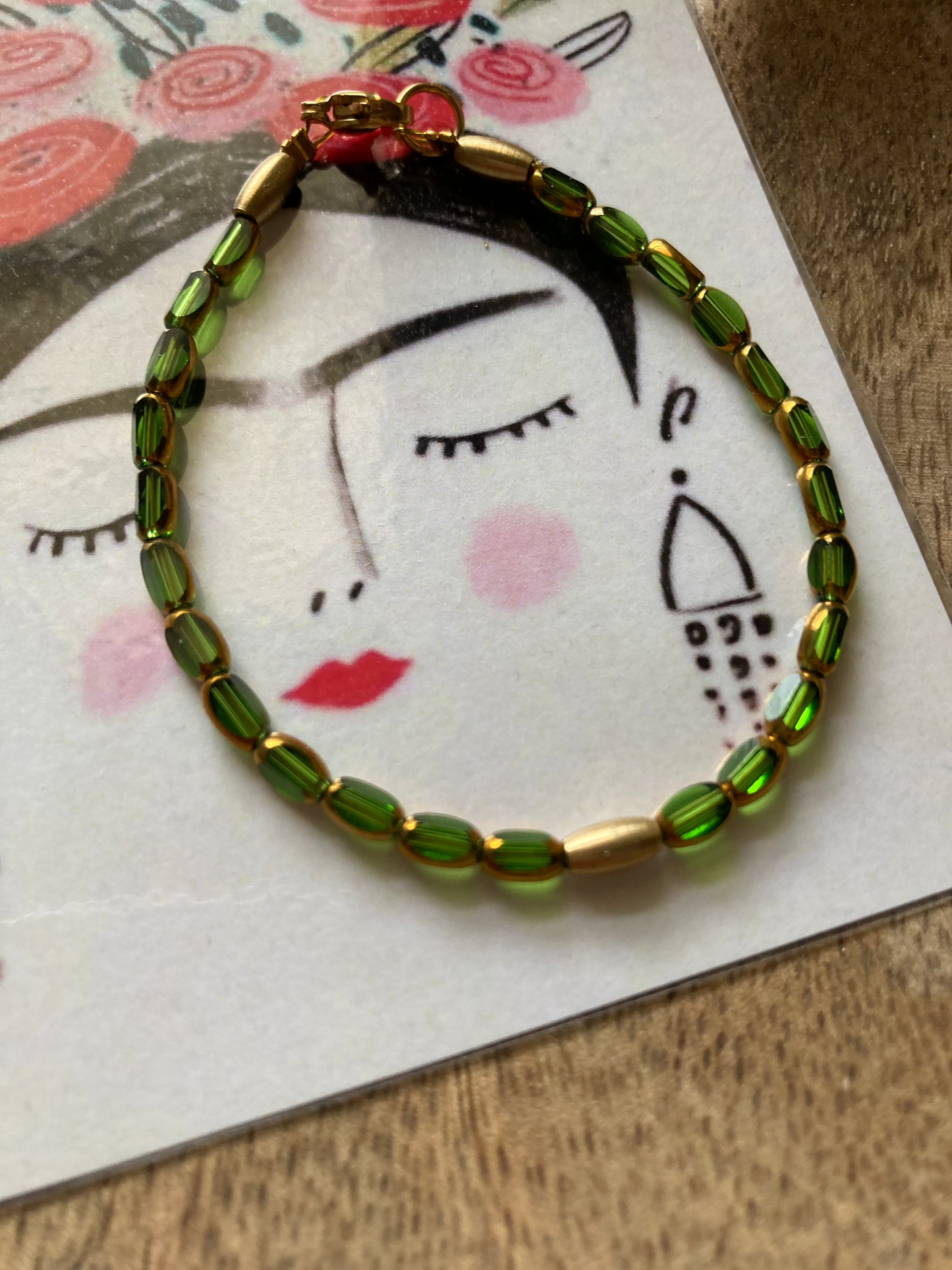 Bracciale Cristalli Verde Trasparente