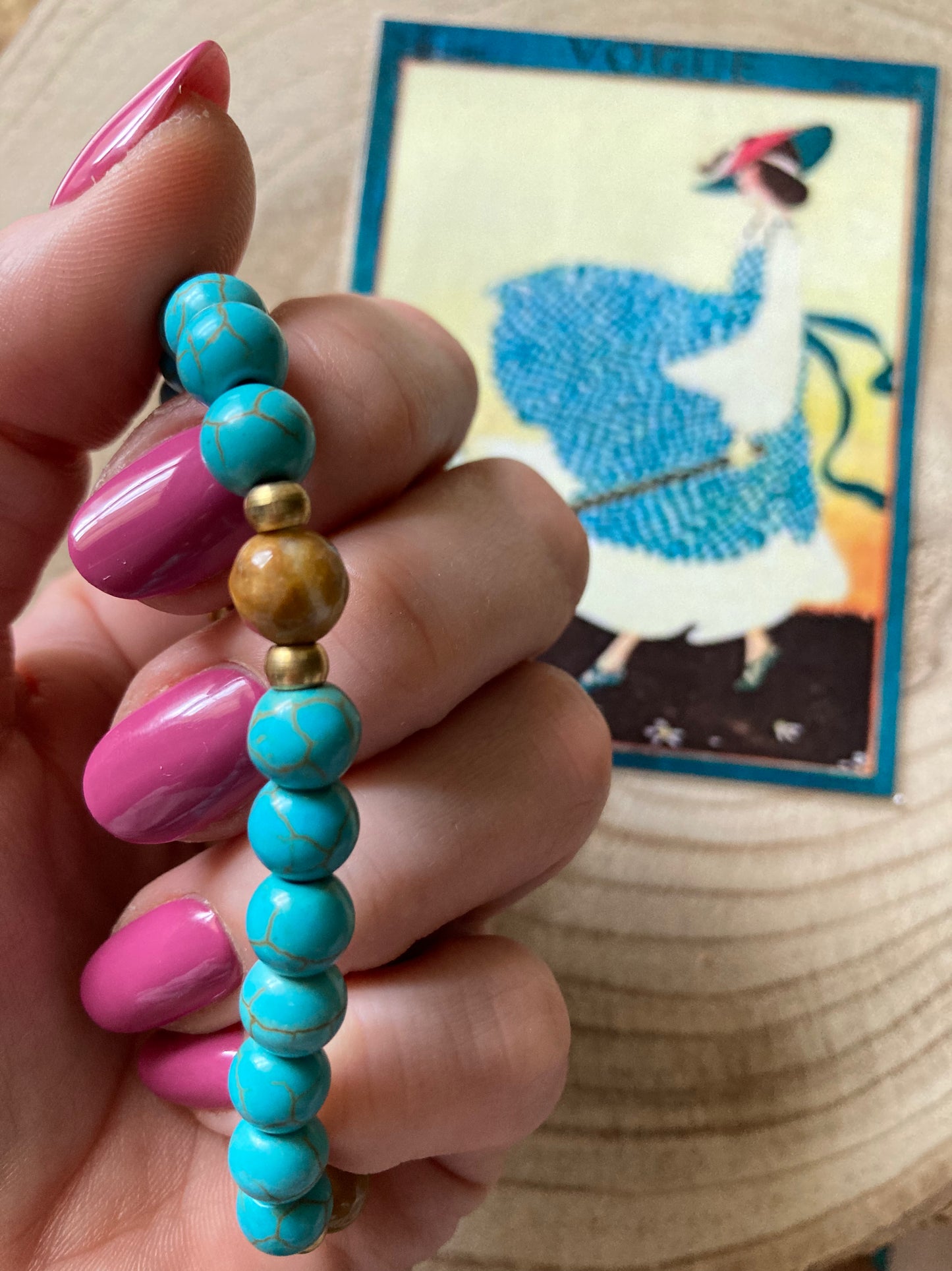 Bracciale Pasta di Turchese Elastico