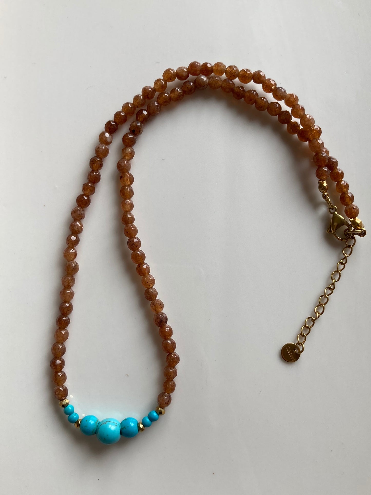 Collana Girocollo con Pietre di Agata Nocciola