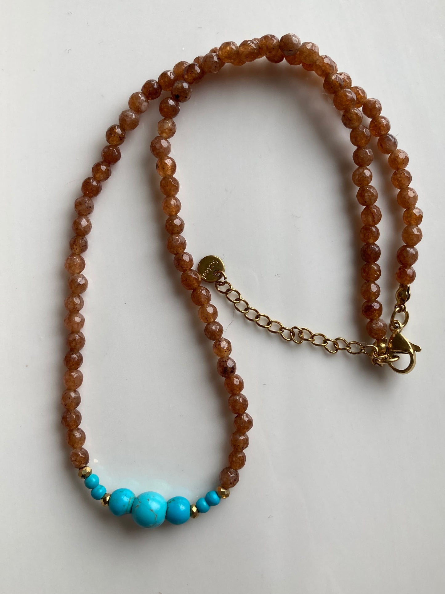 Collana Girocollo con Pietre di Agata Nocciola