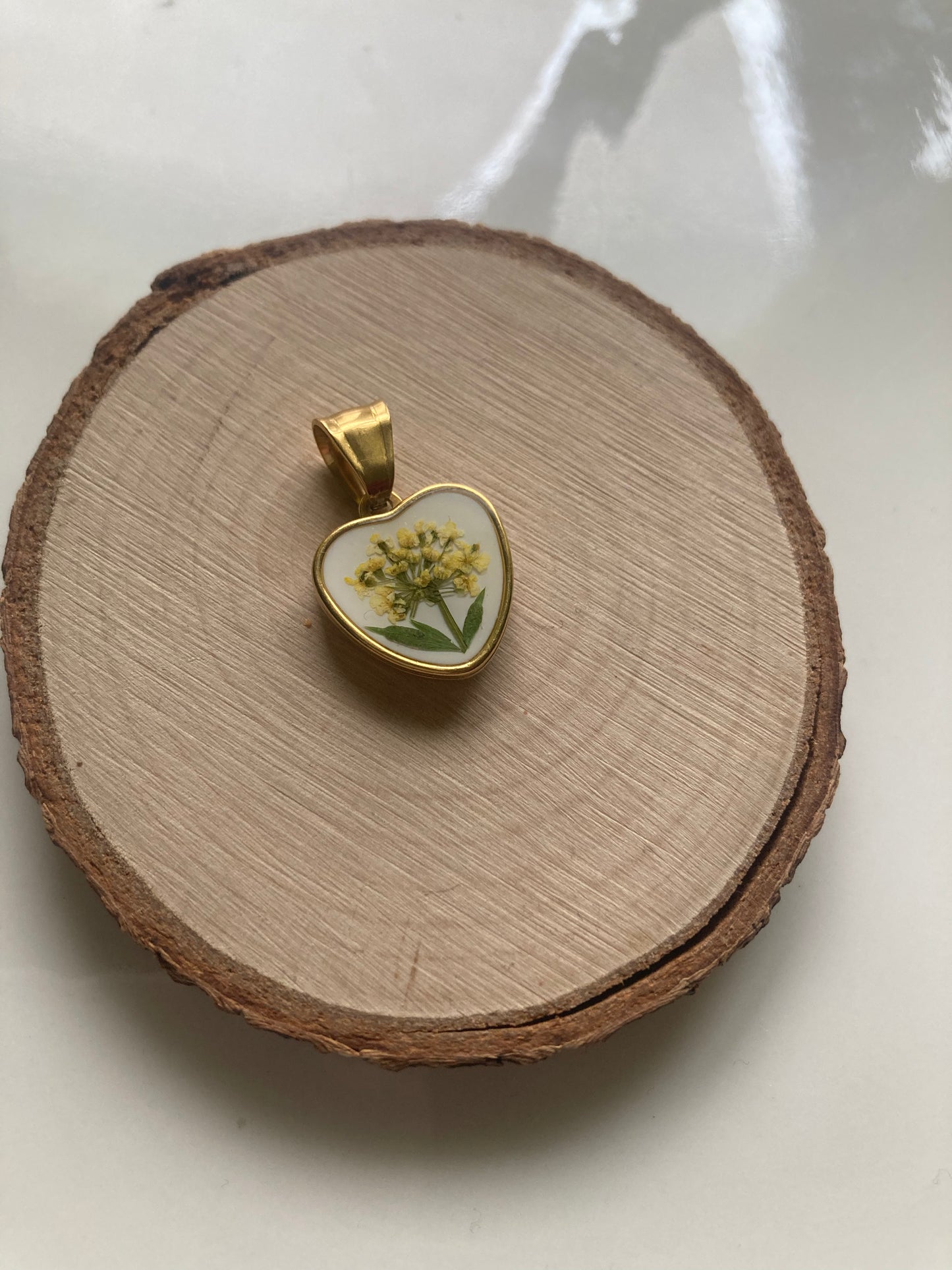 Ciondolo Cuore Doppio Fiore