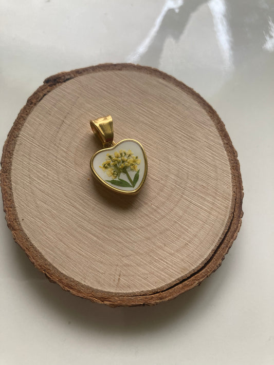 Ciondolo Cuore Doppio Fiore