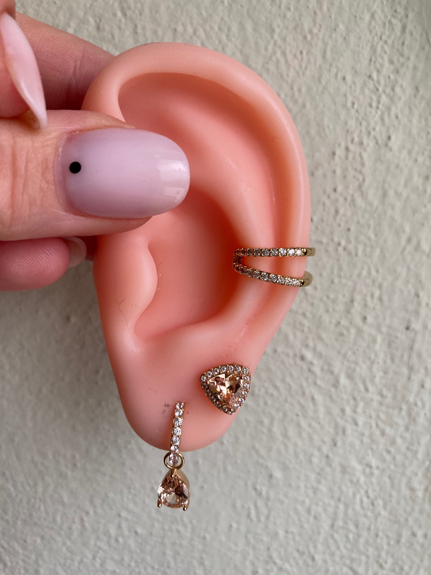 Orecchino Earcuff Doppia Luce