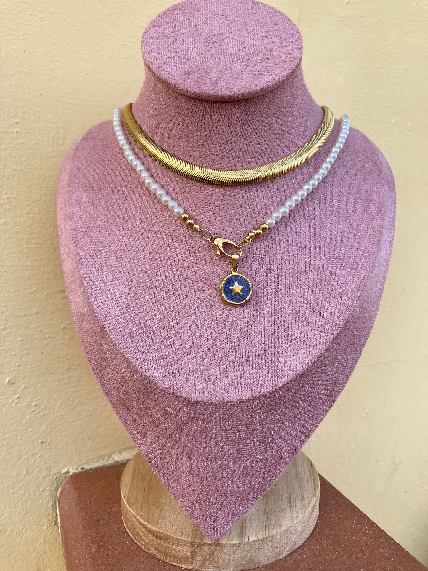 Collana Perle di Majorca Ciondolo Stella