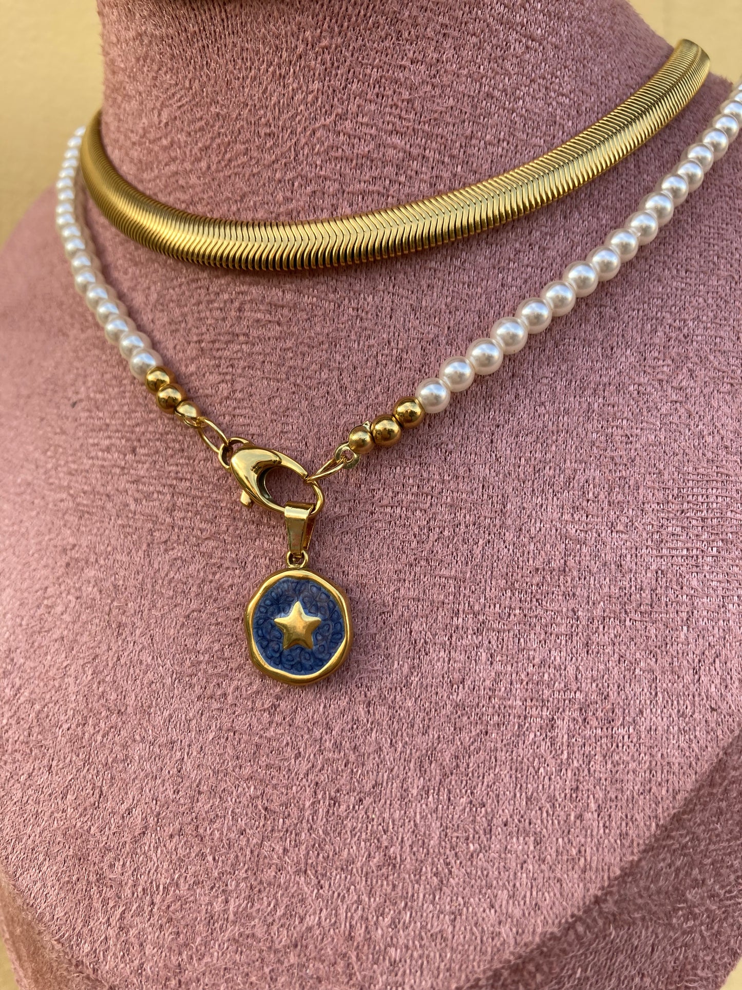 Collana Perle di Majorca Ciondolo Stella