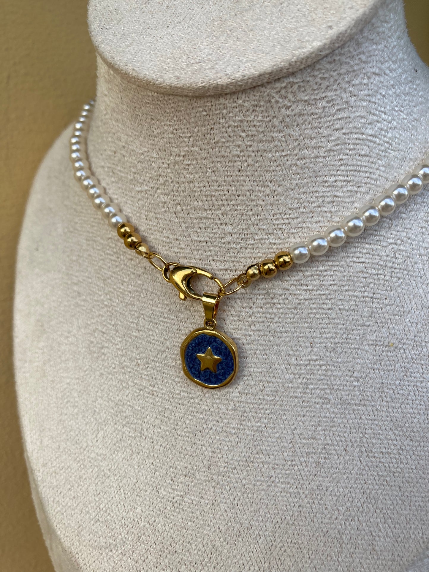 Collana Perle di Majorca Ciondolo Stella