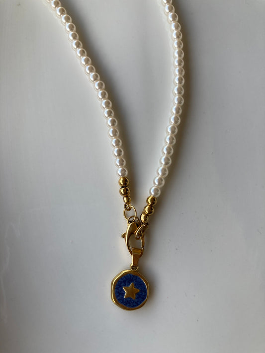 Collana Perle di Majorca Ciondolo Stella