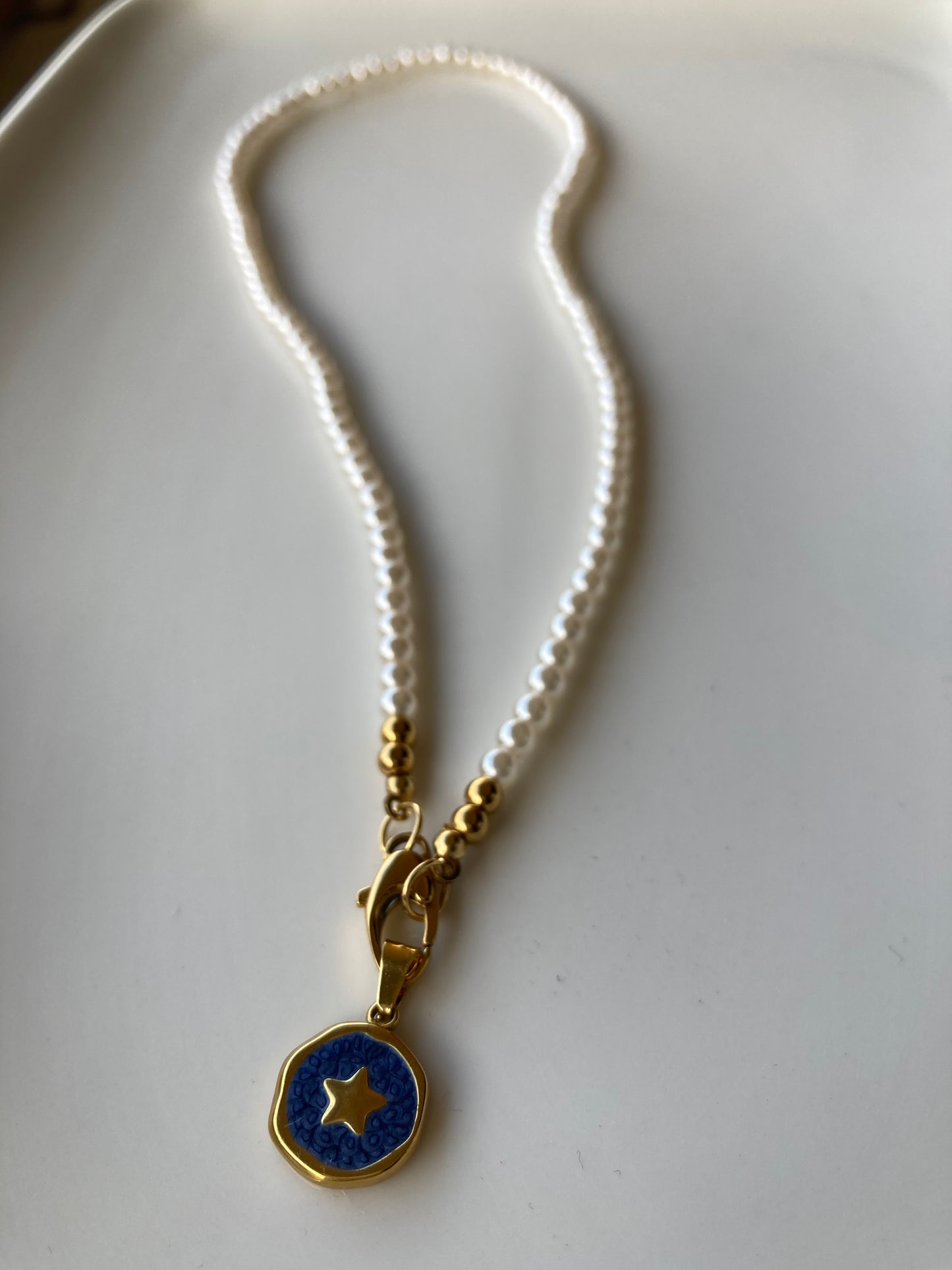 Collana Perle di Majorca Ciondolo Stella