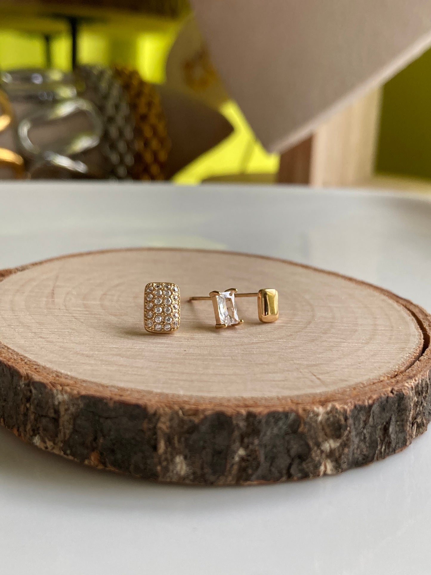 Set da 3 Orecchini Rettangolo