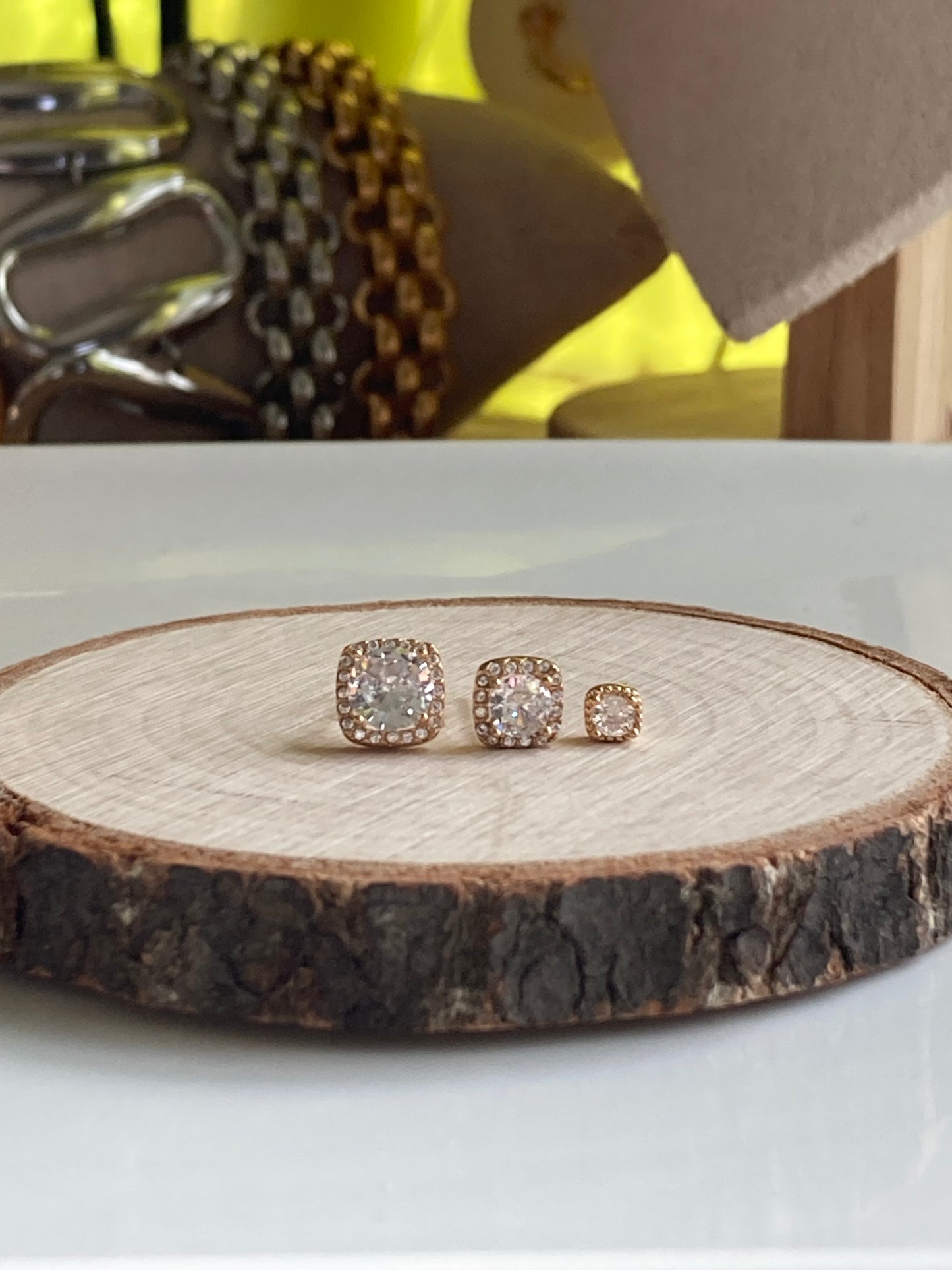 Set da 3 Orecchini Punto Luce Gold