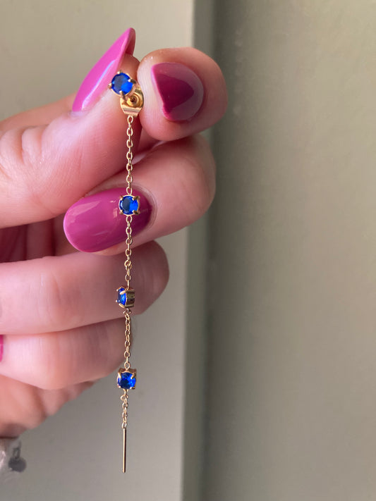 Orecchino Zaffira  Zirconi Blu