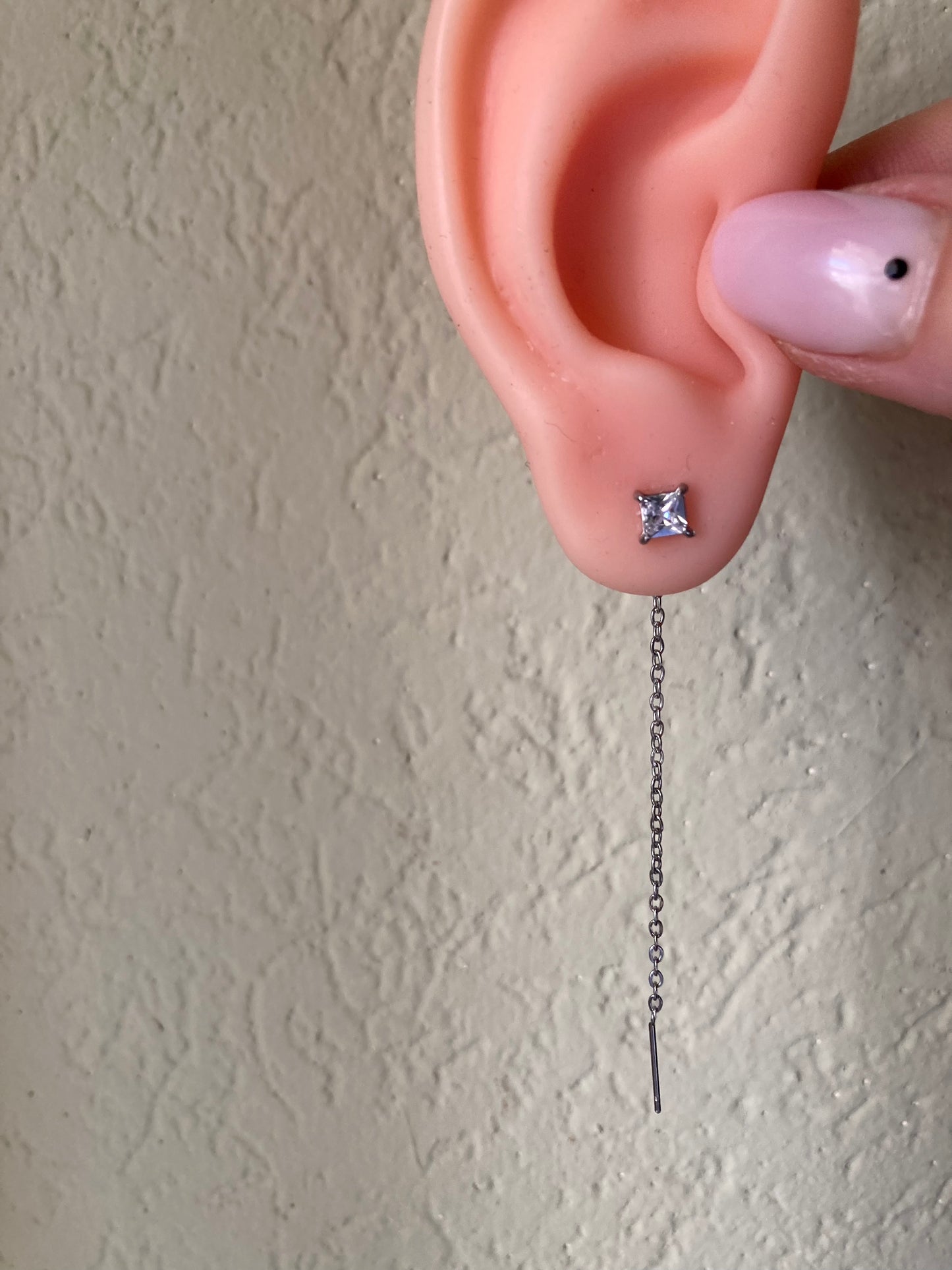 Orecchino Cascata Square