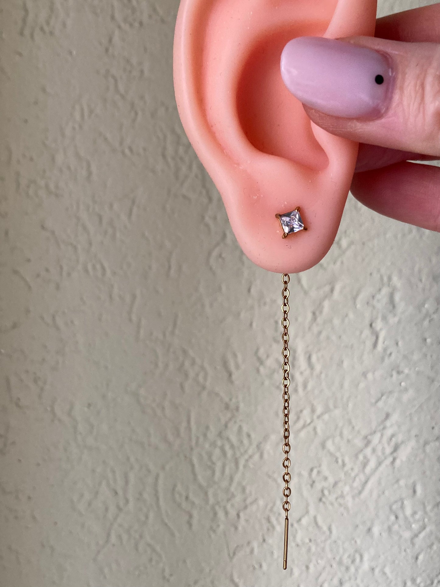 Orecchino Cascata Square