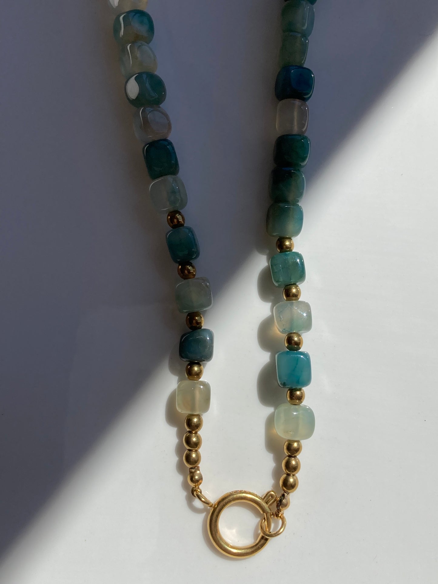 Collana Girocollo Cubic Green