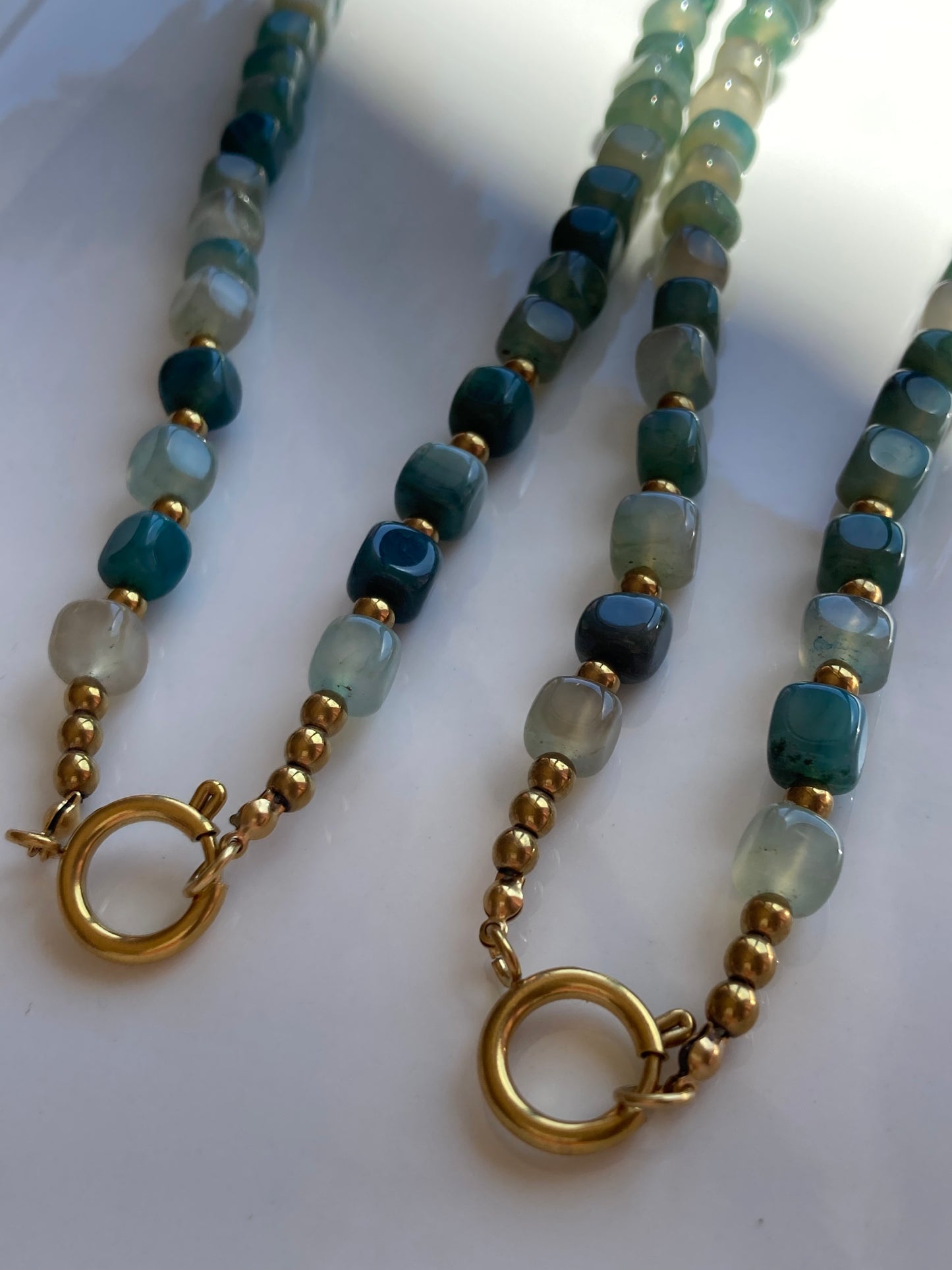 Collana Girocollo Cubic Green