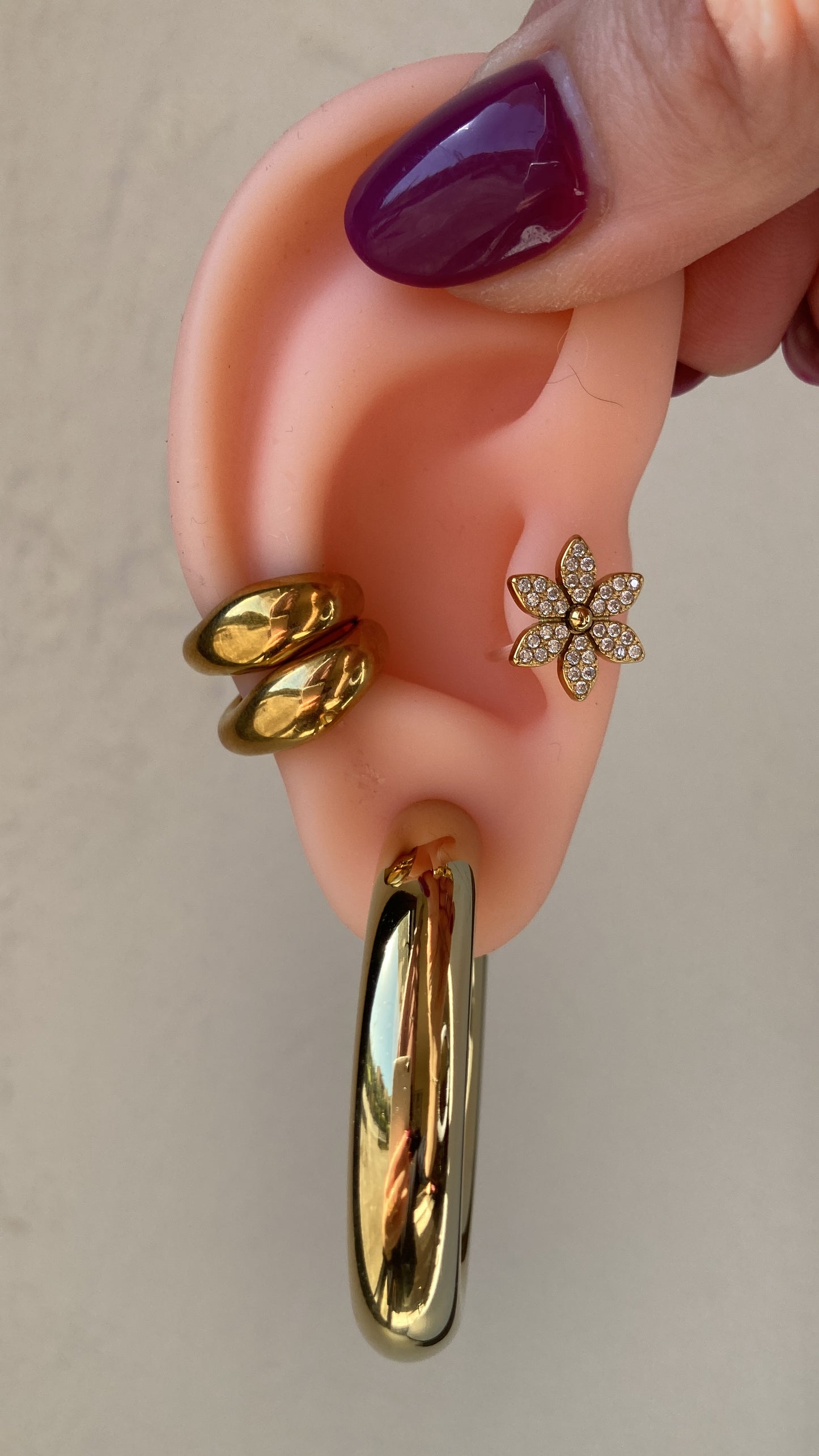 Bold Earrings Gold in Due Misure