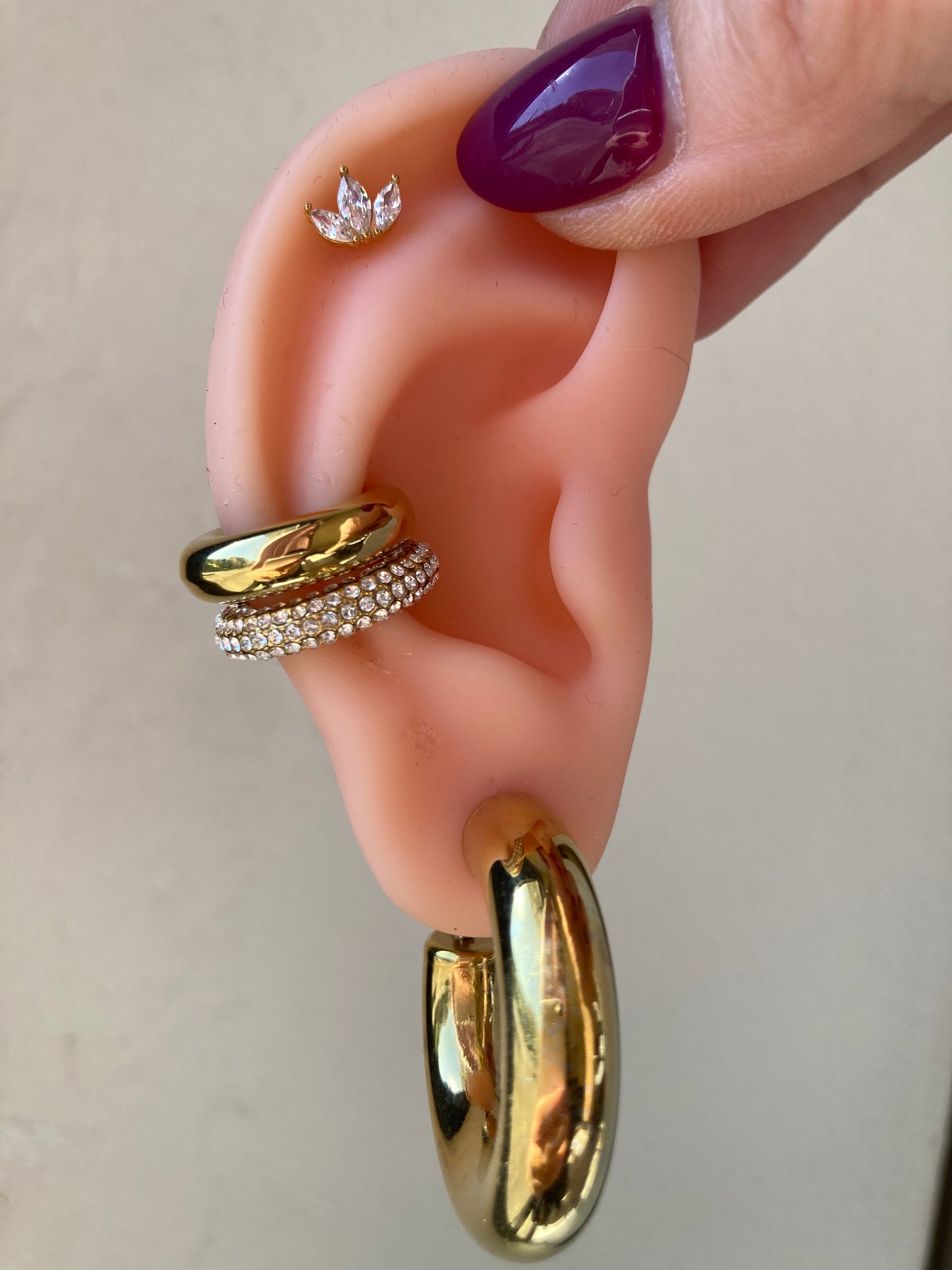 Bold Earrings Gold in Due Misure